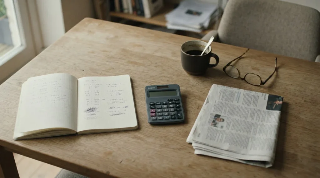 Escritorio editorial con cuaderno de análisis sobre apuestas sin verificación en España