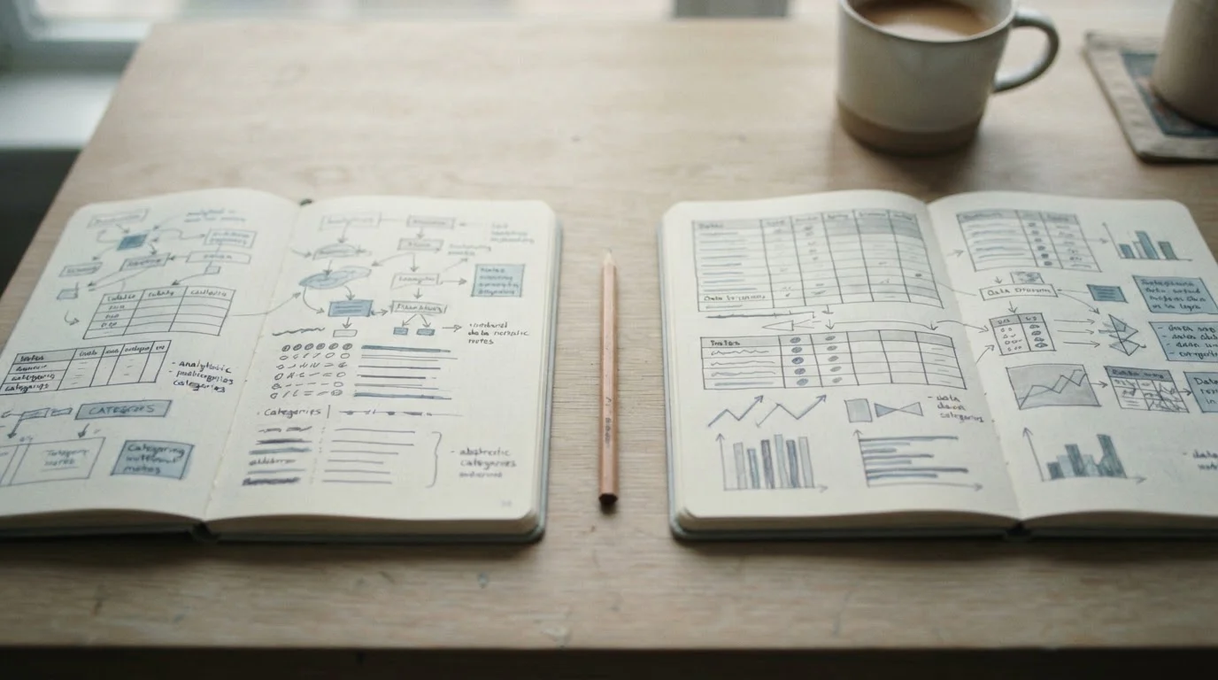 Dos cuadernos abiertos comparando dos estrategias de apuesta