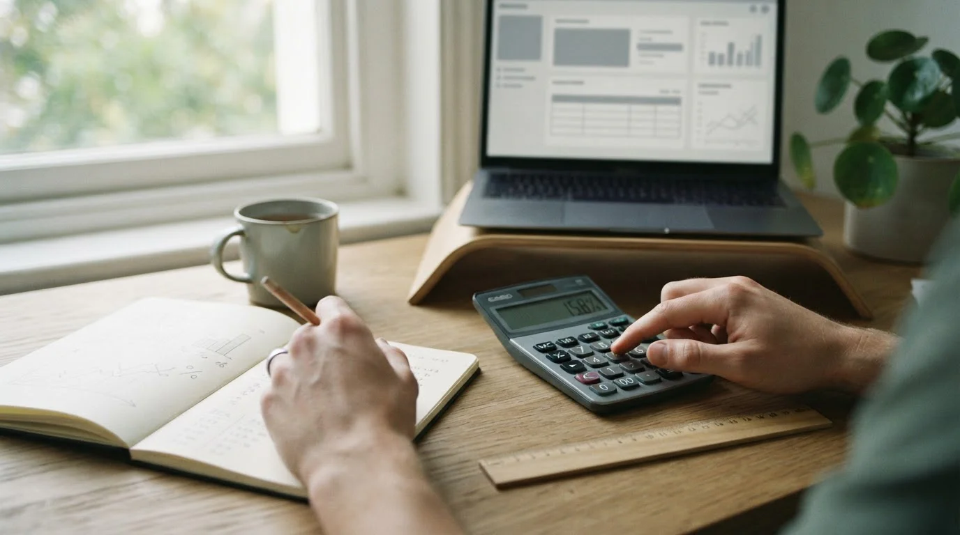 Análisis de cuotas de fútbol con calculadora y gráficos abstractos